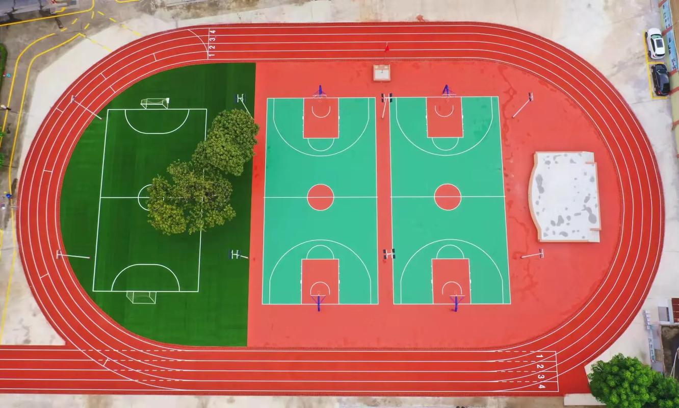 江门市学校塑胶跑道篮球场 - 方案